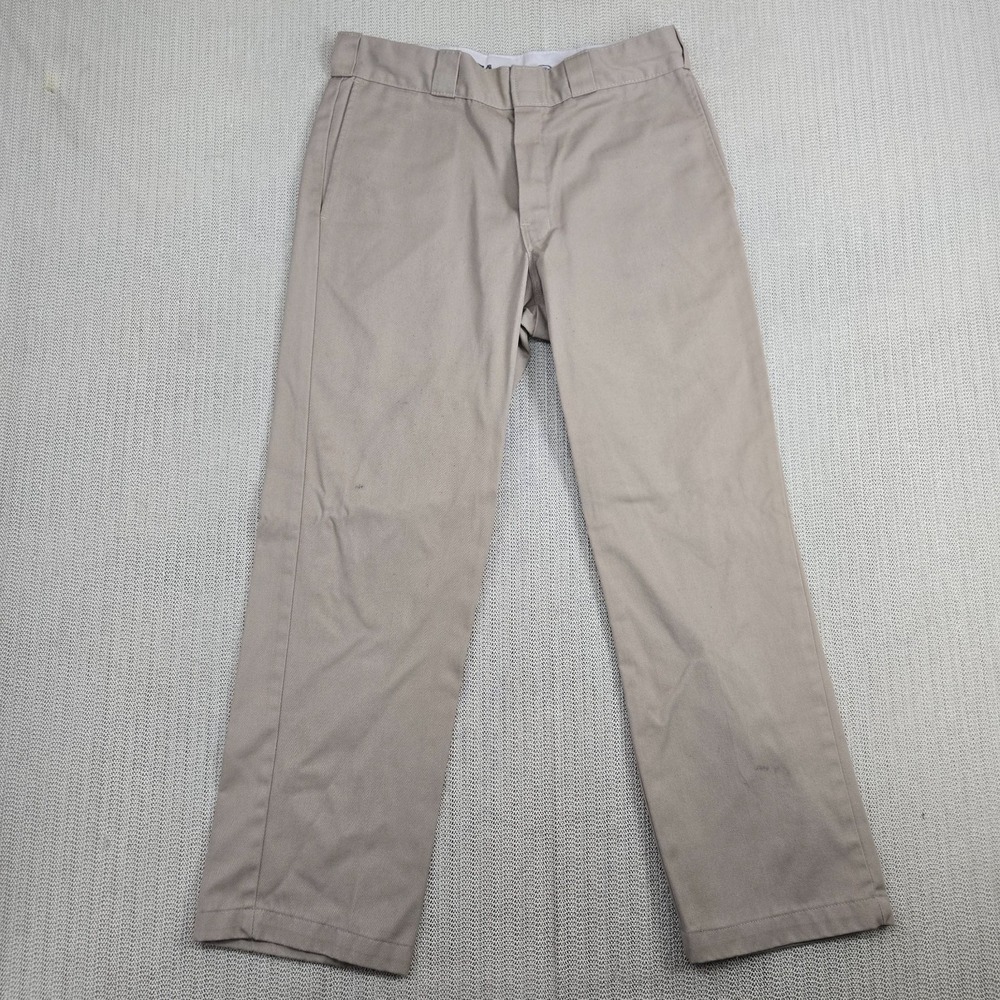 Dickies 874 Chino Pants Mens 34x30 Beige Straight Leg Regular Fit Work Wear